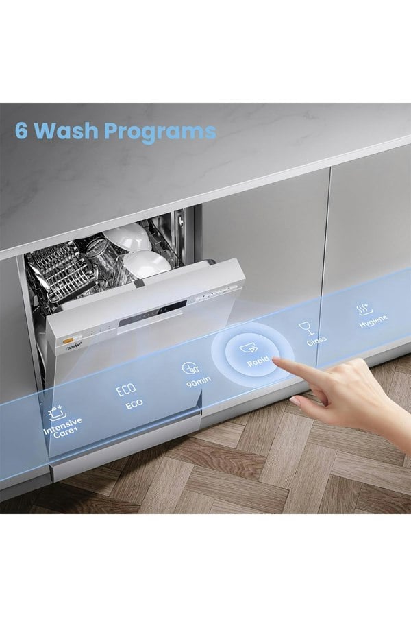 Living and Home 40cm Freestanding Dishwasher Dish Dryer 6 Programs 10 Place Settings with Delay-Start & Quick Wash Function