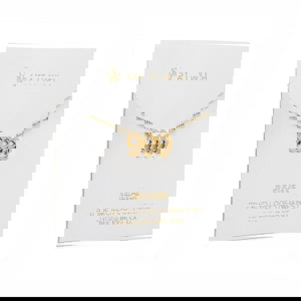 Say It With Angel Number Necklace - 999 - Gold Plated