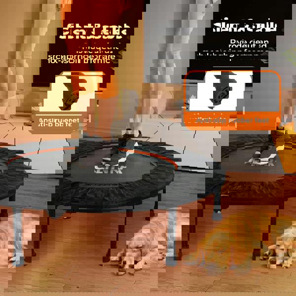 Centra 40 Inch Mini Trampoline Bounce Round Exercise Home Gym Fitness Rebounder