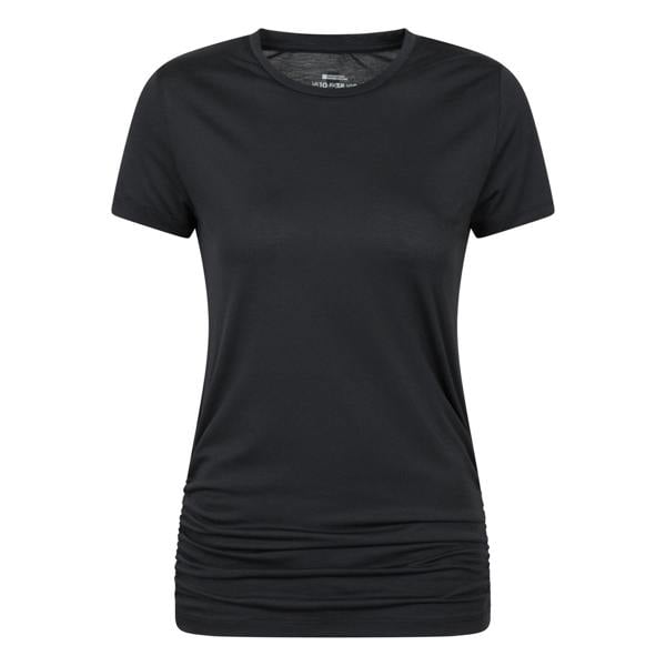 Mountain Warehouse Womens/Ladies Active Ruched Longline T-Shirt - Black - 