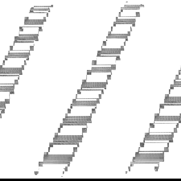 Monstershop Adjustable 10 Section Galvanised Staircase - 600mm Wide