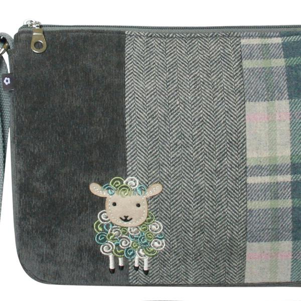 Earth Squared Country Sheep Tartan Tweed Messenger Bag