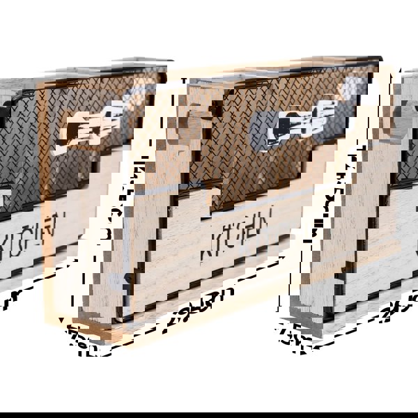 Maison des Cadeaux Vintage 4-Compartment Cutlery & Utensil Holder