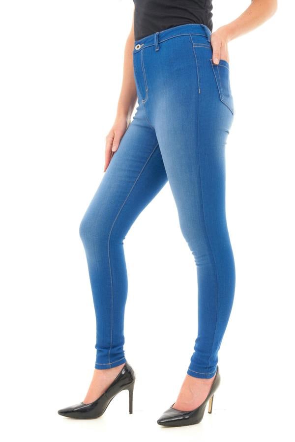 Smart Living Women's Stylish Skinny Fit High Waist Denim Jeans - Bromo Blue