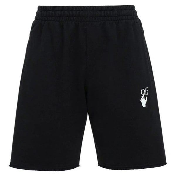 Off-White 90'S Logo Black Sweat Shorts L