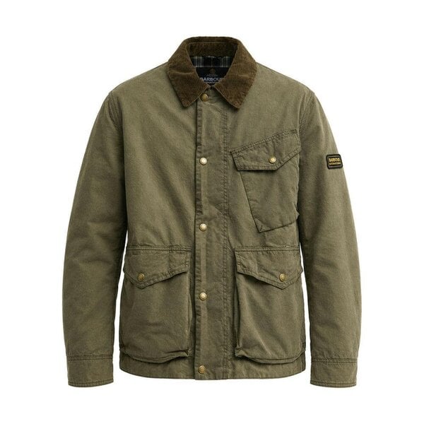 Barbour International Winter Drifter Washed Waxed Jacket Olive Night