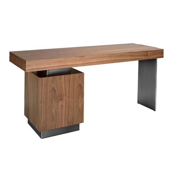 Angel Cerdá Desk walnut and darkened polished steel 3237