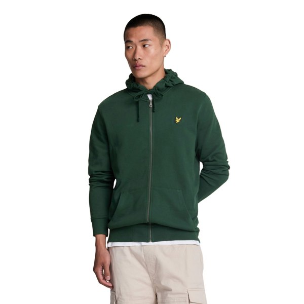 Lyle & Scott Mens Full Zip Hoodie - Dark Green