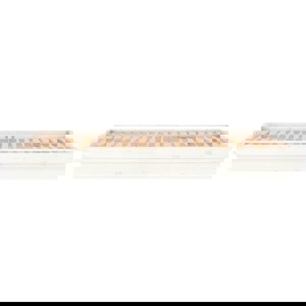 Berkfield LED Bed Frame White 140x190 cm Solid Wood