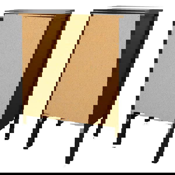 Furniture To Go Madrid Bedside Table 2 drawers in Matt Black