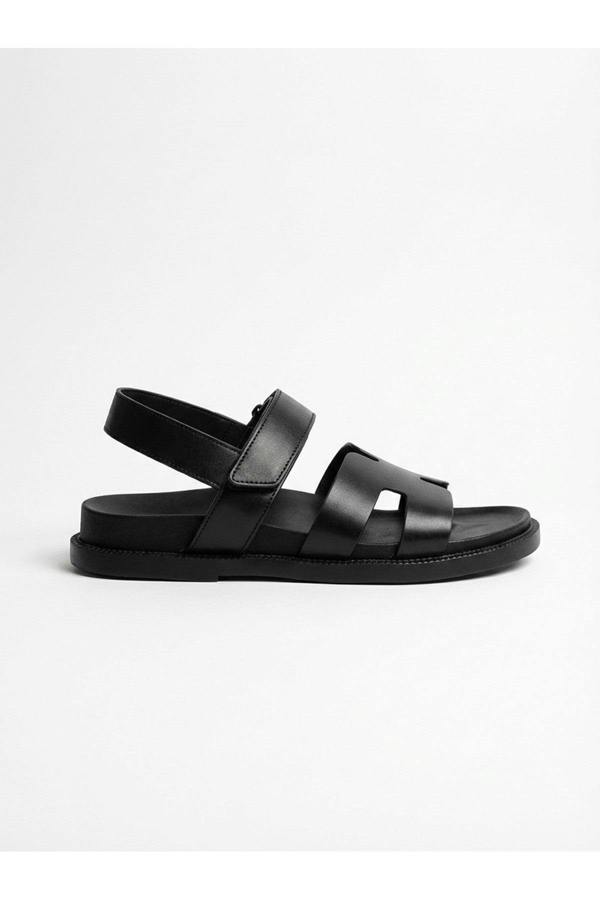 Nora Womens Double Strap Slide Sandals - Black