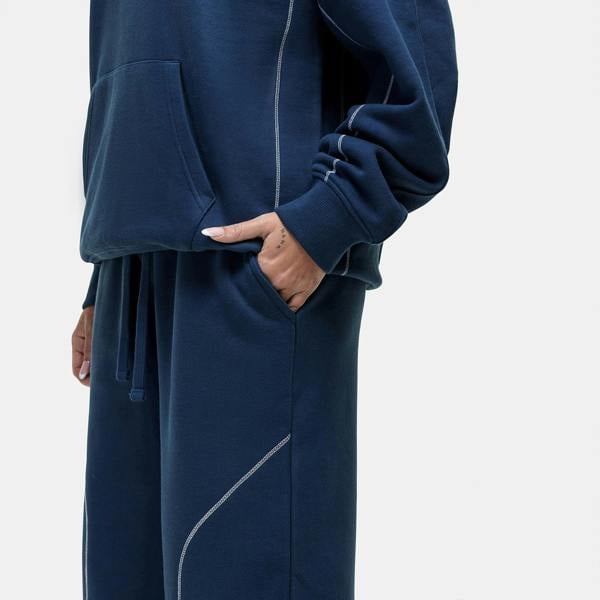 Good For Nothing Navy Contrast Stitch Relaxed Jogger - Navy Image 3