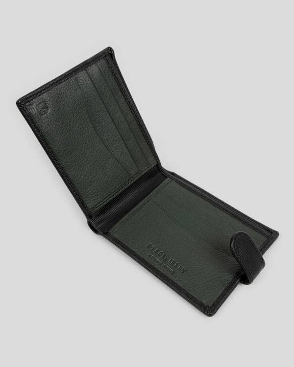 Steel & Jelly Findon - Saffiano Leather Wallet With Popper Fastening