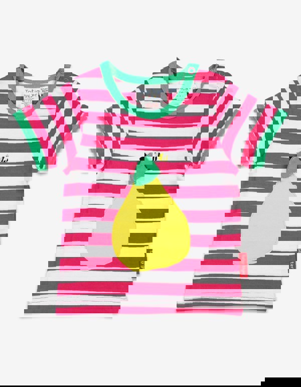 Organic Pear Applique T-Shirt - Toby Tiger UK Retail