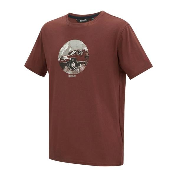 Regatta Mens Cline IX Jeep T-Shirt - Dark Cherry - 