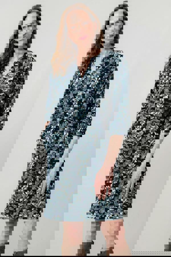 Lily & Me Harvest Cotton Pincord Shift Dress Navy