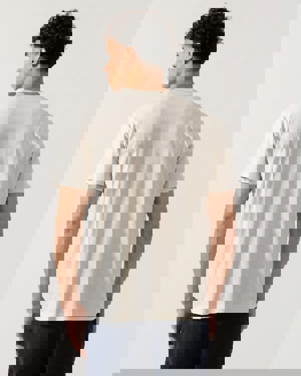 Belstaff Short Sleeved Mens Logo Patch T-Shirt - Silver Birch