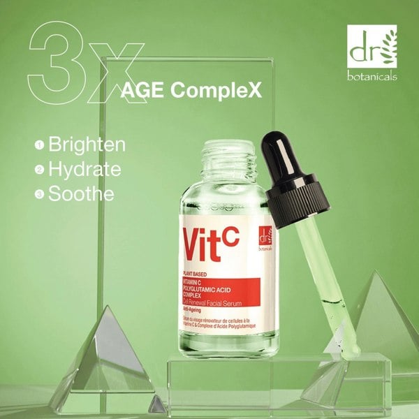 RDB525 Dr Botanicals Vitamin C 3% & Polyglutamic Acid Complex 1% & Brightening Facial Serum 30ml