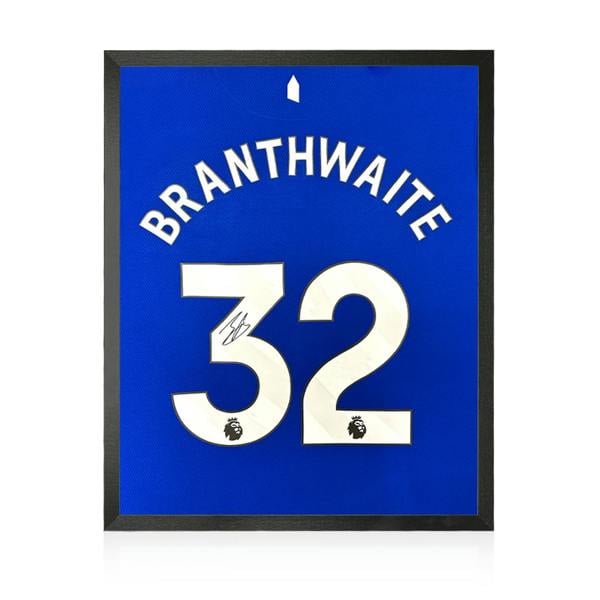 Jarrad Branthwaite Signed Everton Shirt Compact Display