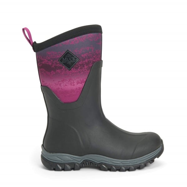 Muck Boots Women's Arctic Sport Mid Pull On Wellies - Magenta digi fade print