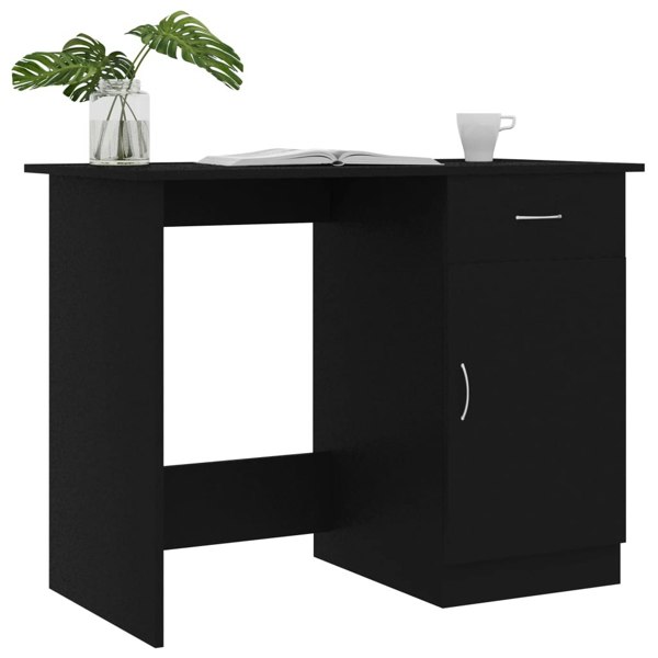 Berkfield Desk Black 100x50x76 cm Engineered Wood