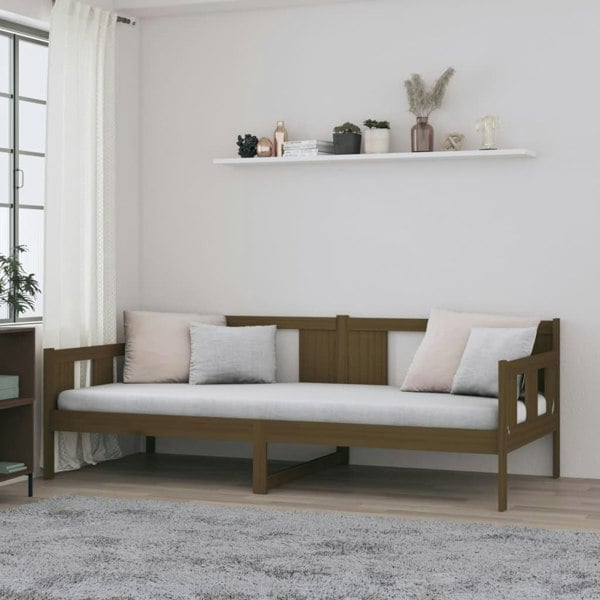 Berkfield Day Bed Honey Brown Solid Wood Pine 90x190 cm