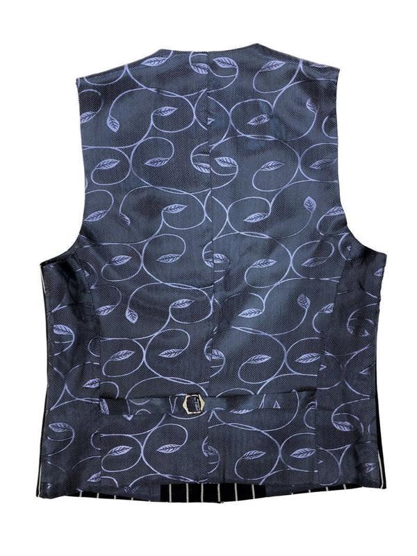 Navy Bold Stripe 2-button 3-piece Suit - Pamoni