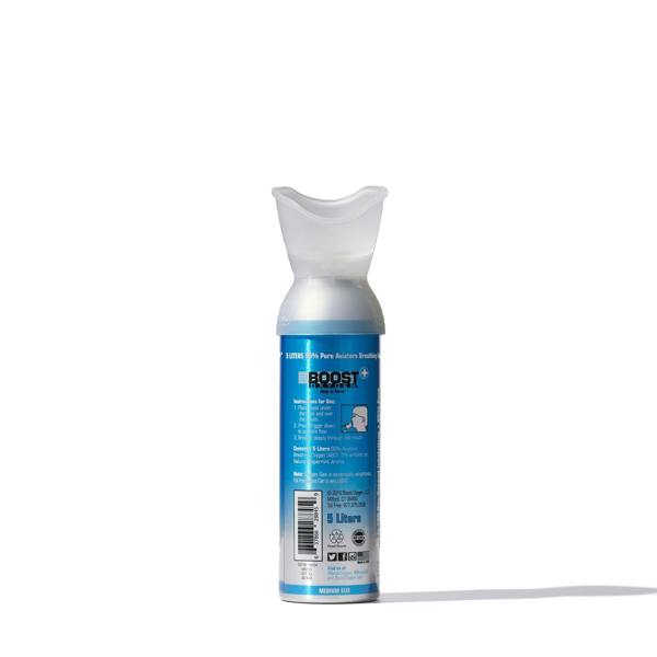 Boost Peppermint 5L 95% - Pure Oxygen Canister, 100 x 1 - second Inhales for Health & Breathing - SunVit - D3