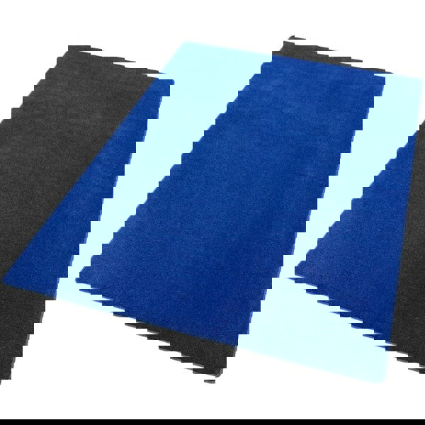 Modern Plain Blue Rug – Soft Short Pile