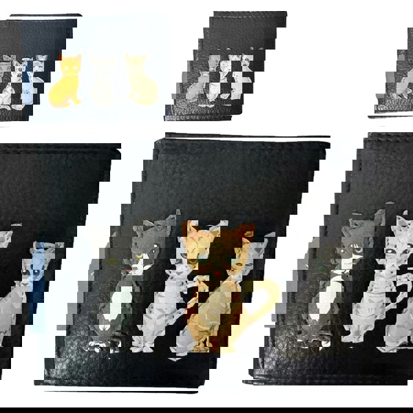 Mala Leather Cat Appliqué ID & Card Holder