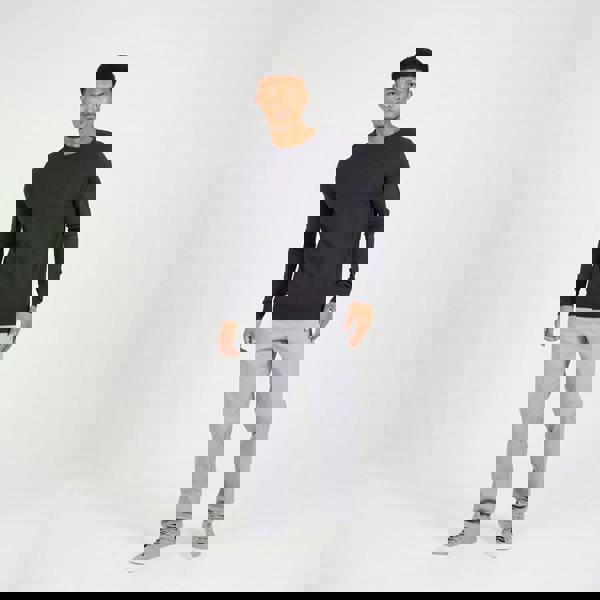 Brave Soul Navy 2 Pack Crew Neck Knit Jumpers - Navy Image 3