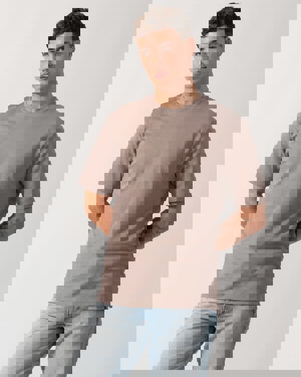 Oliver Sweeney Palmela Mens Crew Neck T-Shirt - Mushroom