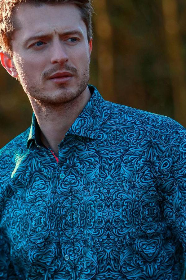 WAVY ORNAMENTS PRINT SHIRT – Premium Men's Patterned Shirt by Claudio Lugli | Bold Design, Tailored Fit, Best Printed Shirts
