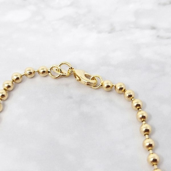 18ct Gold Plated Ball Chain Choker Necklace