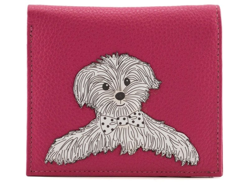 Mala Leather Coco Puppy Dog Compact Leather Purse