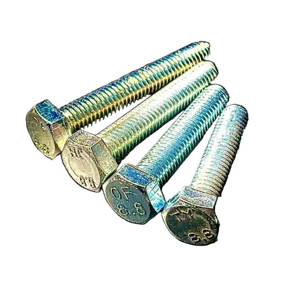 Fixaball UNF 7/16" 20tpi x 2.1/2" Hex Set Screw Bolt High Tensile BZP