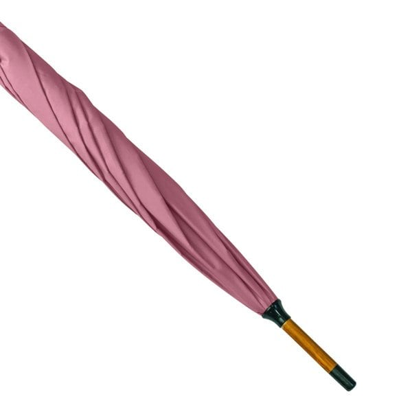 Jollybrolly Wood Stick Walking Umbrella - Coral Pink