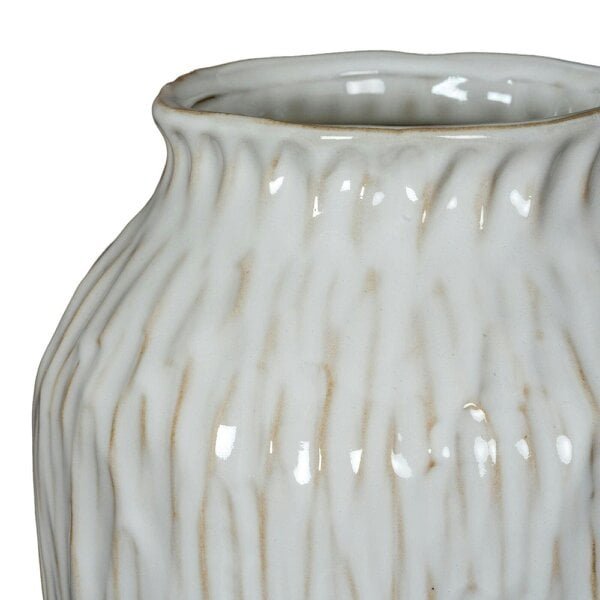 Wyld Haus Windmere White  OpleTextured Ceramic Vase