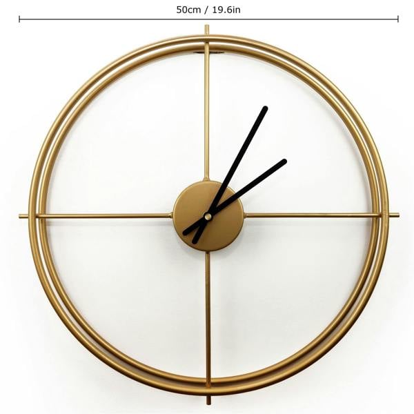 WALPLUS WC2137 - Gold Larry's Minimalist Iron Wall Clock - 50 cm / 19.7 in