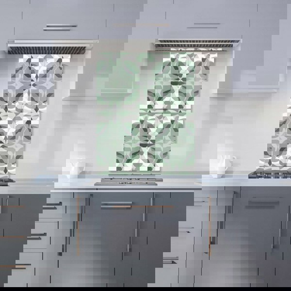 Warren Reed - Designer Geometric Green Grey Kitchen Splashback