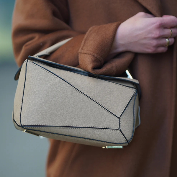Scott-Samuel Leather Grab Handle Geometric Bags