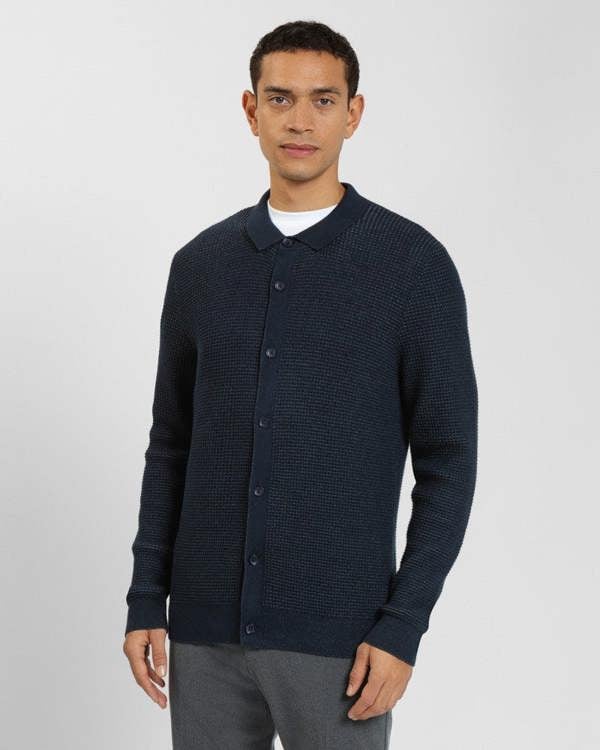 Steel & Jelly Textured Knitted Overshirt
