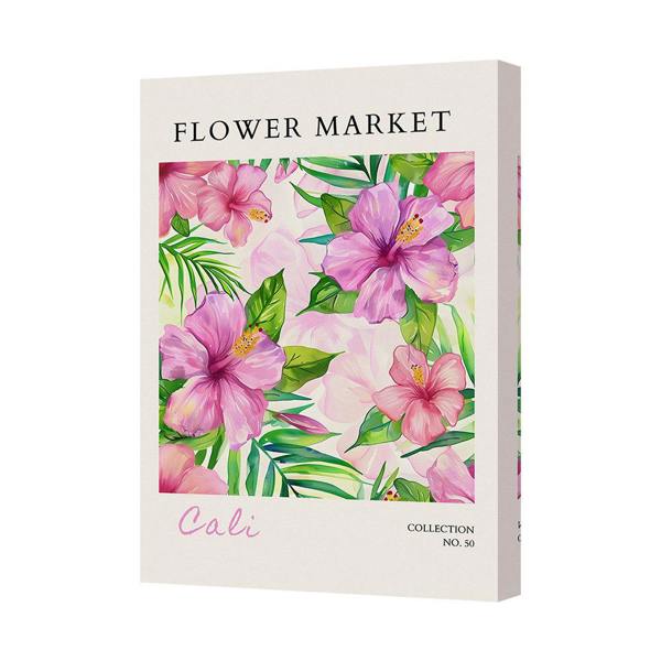Benjamin Tate Design Flower Market Cali Tropical Floral Canvas Art Print For Living Room Decor