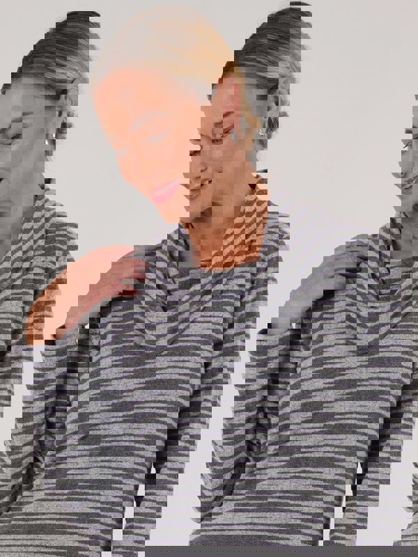 PennyPlain Supersoft Cowl Neck Top - Lilac