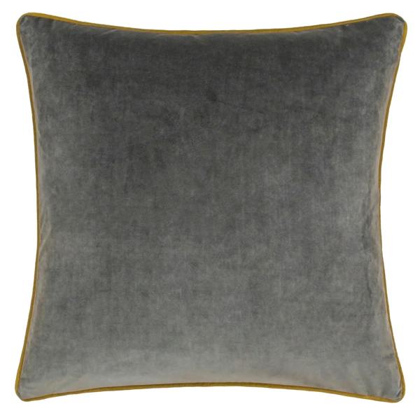 Furn Meridian Velvet Cushion Cover - Charcoal/Moss - 