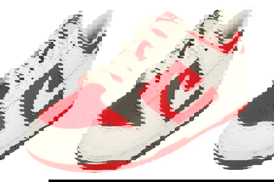 Nike Dunk Low GS Trainers Cw1590  600 - University Red White 600 - Photo 0