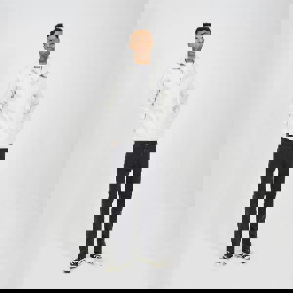 Brave Soul Natural High Funnel Neck 1/4 Zip Sweatshirt - Natural Image 3