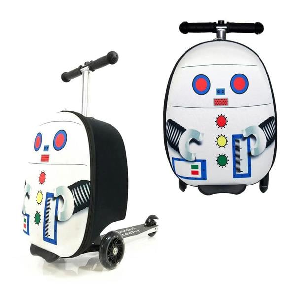 Groundlevel Children's Suitcase with Fold Down Scooter