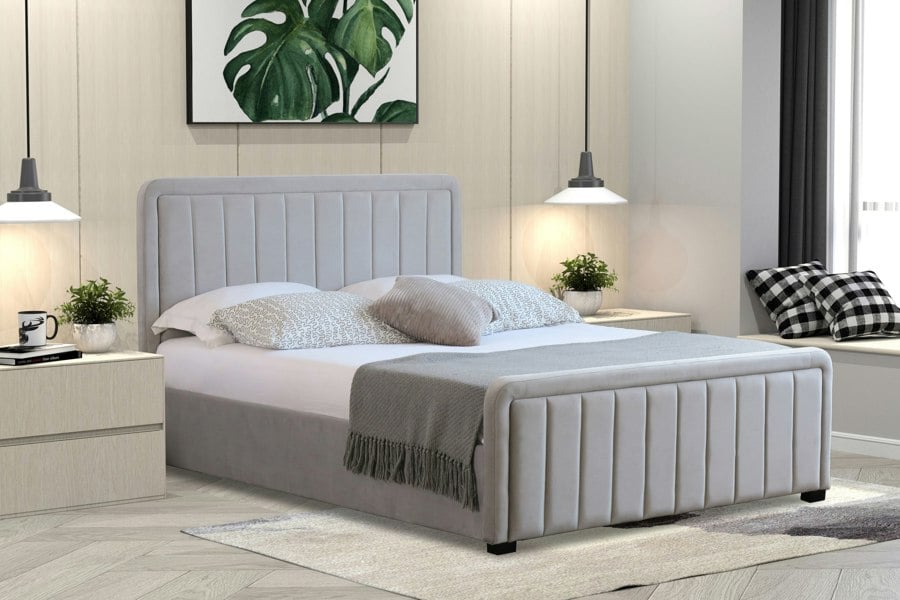 Comfy Living Brighton Brushed Velvet Fabric Ottoman Bed Frame - A Stylish and Functional Statement Piece for Your Bedroom