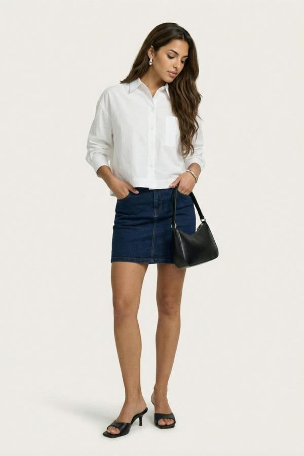 Urban Bliss Super Stretch Mini Denim Skirt Blue